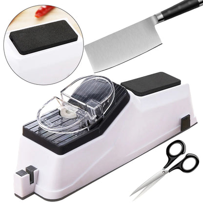 Automatic Electric Knife Sharpener with Protective Cover Chef Knife Sharpener for Quick Sharpening&Polishing for Knife Scissors